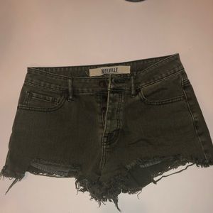 Brandy Melville Green High Waist Shorts